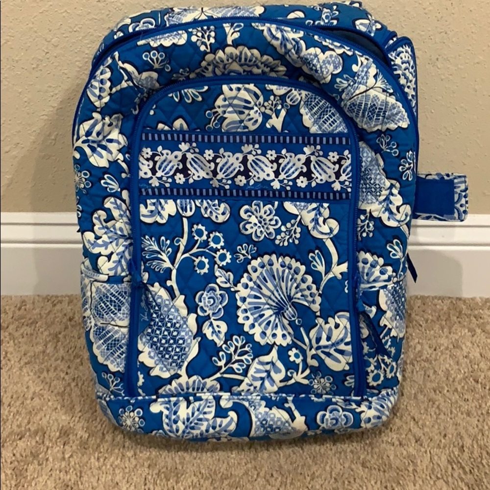 Vera Bradley blue floral tech backpack